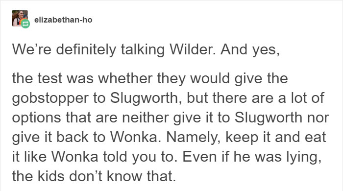 Tumblr User Explains Why Violet Should Have Won In "Willy Wonka & The Chocolate Factory"