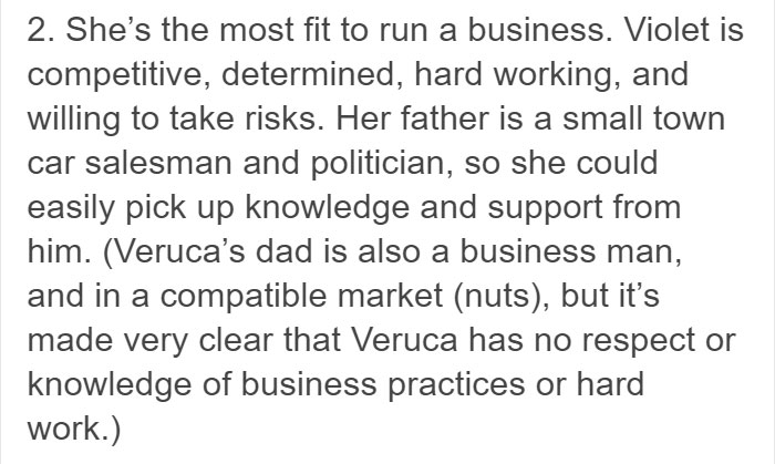 Tumblr User Explains Why Violet Should Have Won In "Willy Wonka & The Chocolate Factory"