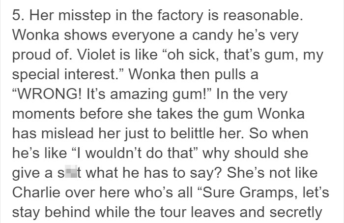 Tumblr User Explains Why Violet Should Have Won In "Willy Wonka & The Chocolate Factory" Tumblr User Explains Why Violet Should Have Won In "Willy Wonka & The Chocolate Factory"