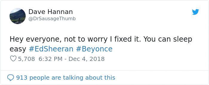 Woman Calls Out The Way Ed Sheeran Dressed Next To Beyonce, Gets Destroyed On Twitter Woman Calls Out The Way Ed Sheeran Dressed Next To Beyonce, Gets Destroyed On Twitter