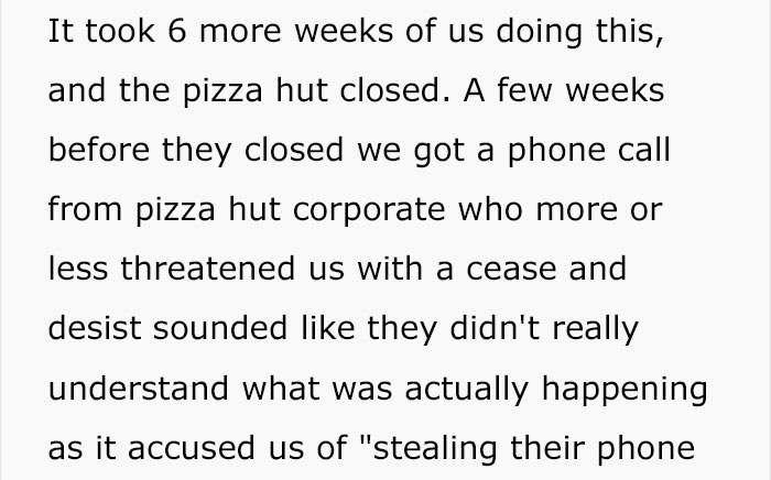 Pizza Hut Allegedly Refused To Fix Wrong Number Ad, End Up Closed When The Family Decide To Take Revenge Pizza Hut Allegedly Refused To Fix Wrong Number Ad, End Up Closed When The Family Decide To Take Revenge