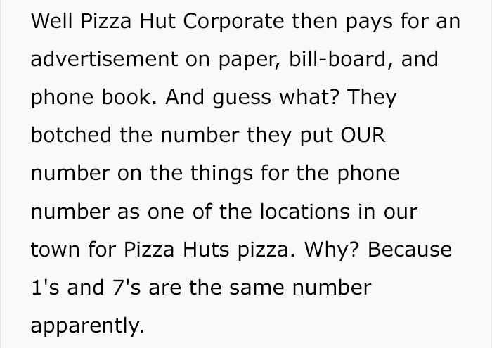 Pizza Hut Allegedly Refused To Fix Wrong Number Ad, End Up Closed When The Family Decide To Take Revenge Pizza Hut Allegedly Refused To Fix Wrong Number Ad, End Up Closed When The Family Decide To Take Revenge