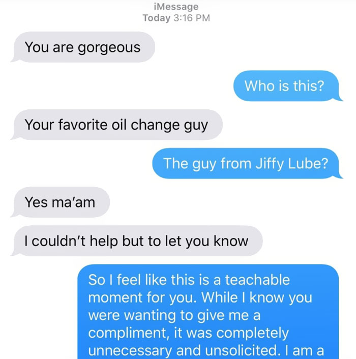 People Are Applauding The Way This Woman Shut Down Jiffy Lube Employee That Was Harassing Her