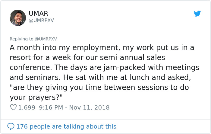 Muslim Man Posts On Twitter How His Jewish Co-Worker Treats Him Every Day