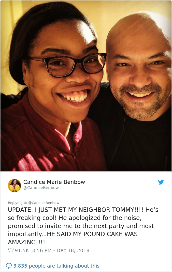 Woman Tired Of Her Loud Neighbor Writes A Hilarious Letter To Him And Leaves Him A Cake At 4 AM Woman Tired Of Her Loud Neighbor Writes A Hilarious Letter To Him And Leaves Him A Cake At 4 AM