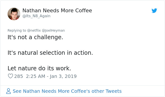 Netflix Warns People To Stop Doing The 'Bird Box Challenge', But Not Everyone Listens Netflix Warns People To Stop Doing The 'Bird Box Challenge', But Not Everyone Listens