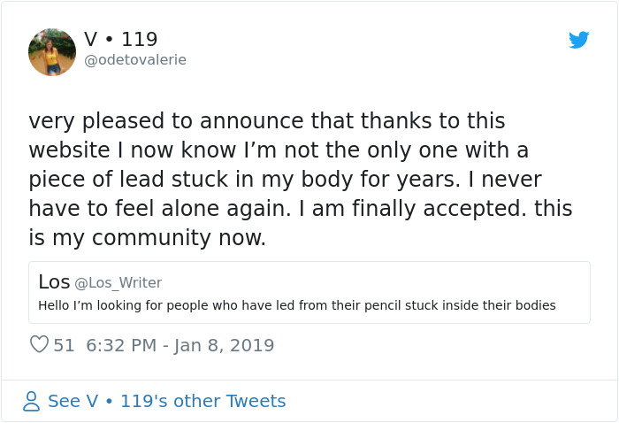 Apparently, Pencil Scars Are A Thing And There Are More People Affected Then You Would Think Apparently, Pencil Scars Are A Thing And There Are More People Affected Then You Would Think