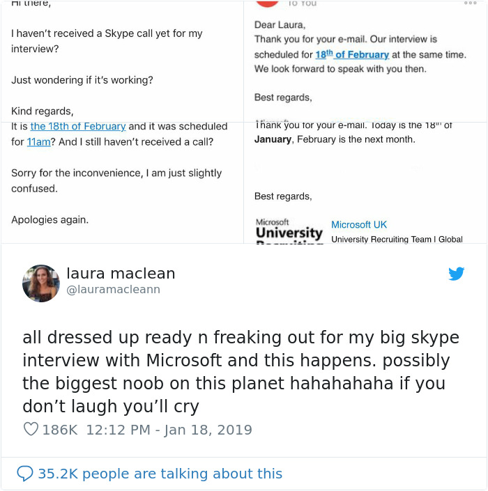 After Accidentally Showing Up For A Microsoft Job Interview A Month Early, This Student Shares Her Emails After Accidentally Showing Up For A Microsoft Job Interview A Month Early, This Student Shares Her Emails