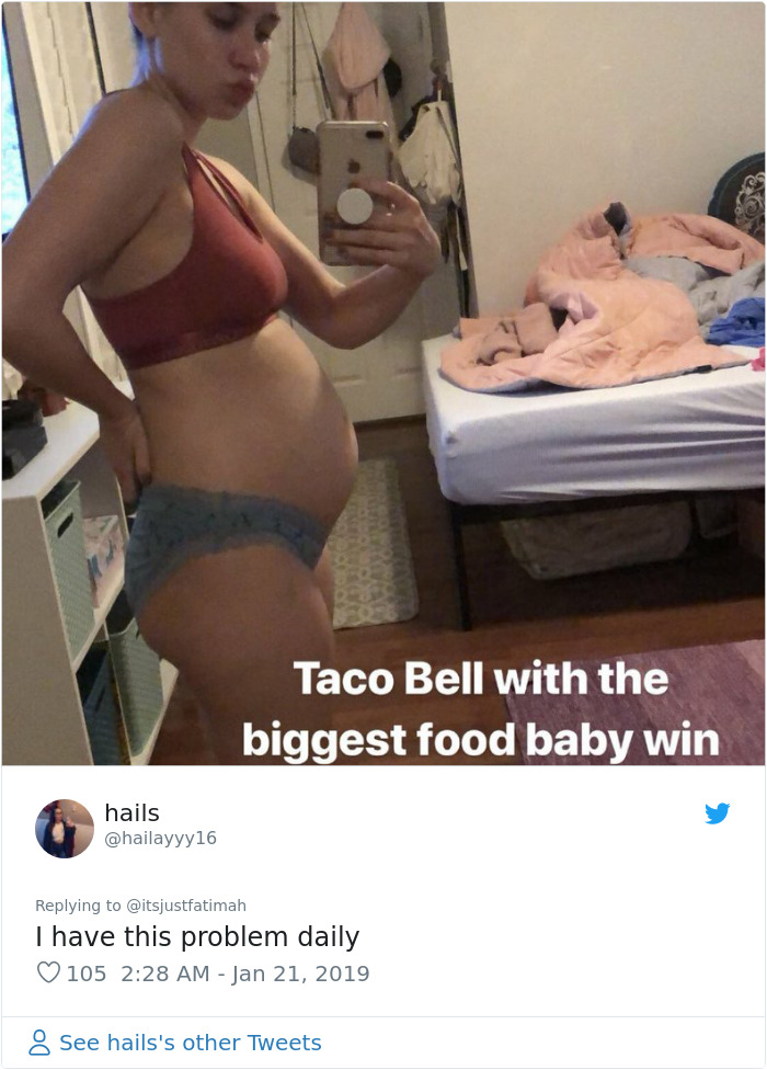 After This Woman Shared A Picture Of Her 'Food Baby', People Joined To Support Her