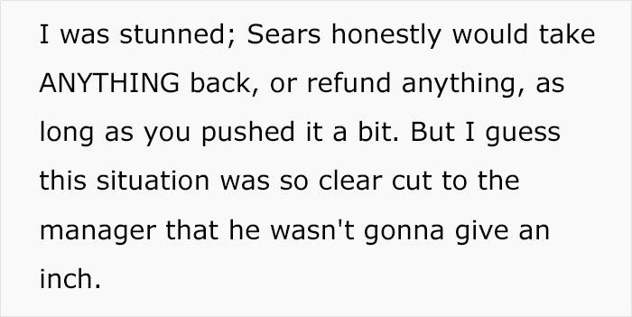 Angry Customer Demands To Tie Up His Fridge With T.V Cable, Sears Employee Lets Physics Teach Him A Lesson Angry Customer Demands To Tie Up His Fridge With T.V Cable, Sears Employee Lets Physics Teach Him A Lesson