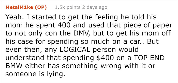 21 Year-Old Son Buys Car, Mom Contacts Seller To Return Money 21 Year-Old Son Buys Car, Mom Contacts Seller To Return Money