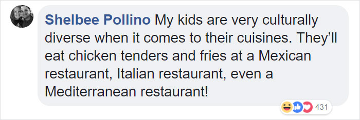 "Pretentious Foodie" New Mom Doesn't Understand Why Kid's Menus Exist, So Parents Hilariously Explain It To Her