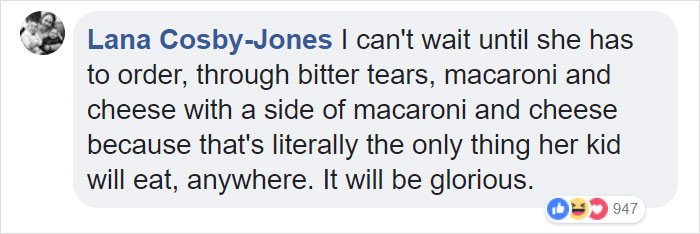 "Pretentious Foodie" New Mom Doesn't Understand Why Kid's Menus Exist, So Parents Hilariously Explain It To Her "Pretentious Foodie" New Mom Doesn't Understand Why Kid's Menus Exist, So Parents Hilariously Explain It To Her