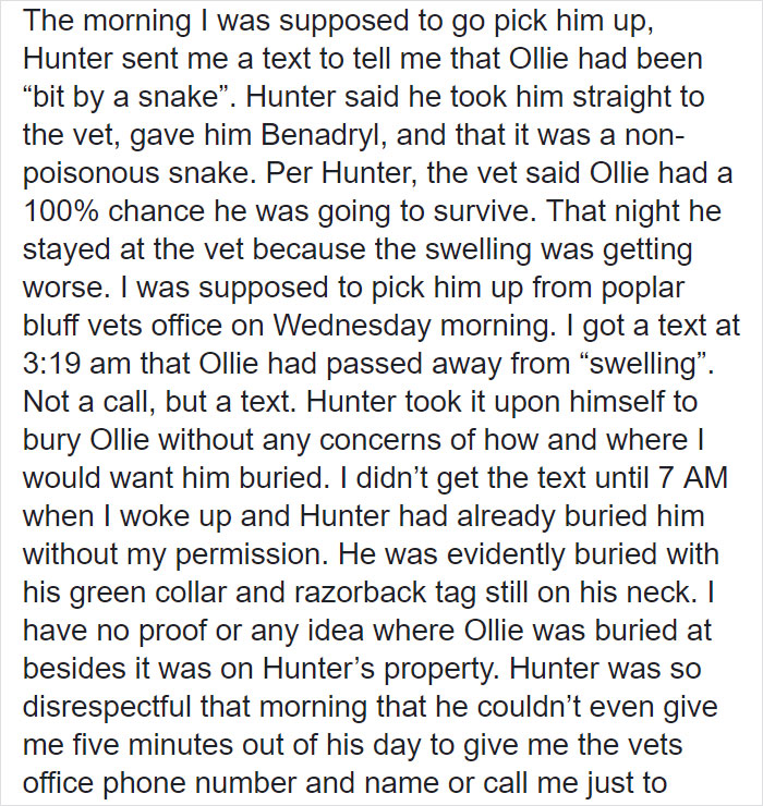 A Dog Trainer Who Allegedly Killed Or Sold A Dog In His Care Asked Not To Post His Texts On Social Media - Here They Are