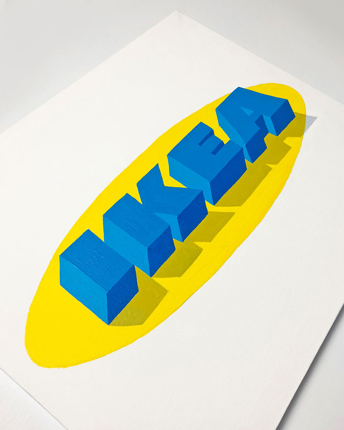 Artist Perfectly Reproduces Freehand Logos