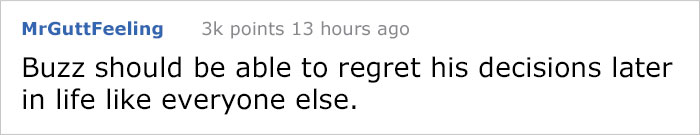 Comment discussing an autistic man's right to make decisions about getting a tattoo.