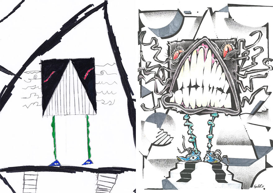 The Monster Project Continues To Invite Artists To Reproduce The Monsters Designed By Children And The Result Is From The Other World(News Pics)