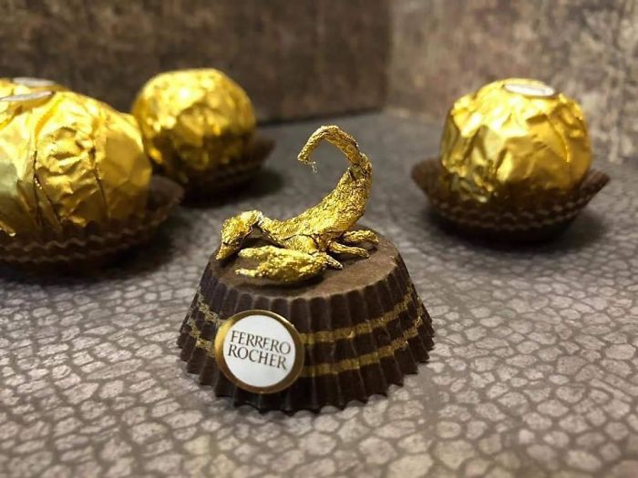 Chinese Makes Incredible Sculptures With Ferrero Rocher's Packaging