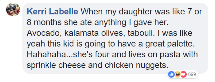 "Pretentious Foodie" New Mom Doesn't Understand Why Kid's Menus Exist, So Parents Hilariously Explain It To Her "Pretentious Foodie" New Mom Doesn't Understand Why Kid's Menus Exist, So Parents Hilariously Explain It To Her