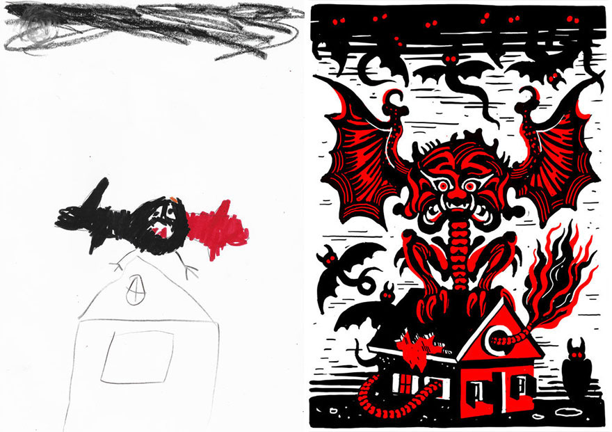 The Monster Project Continues To Invite Artists To Reproduce The Monsters Designed By Children And The Result Is From The Other World(News Pics)