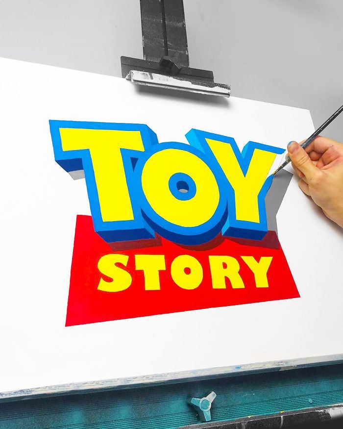 Artist Perfectly Reproduces Freehand Logos