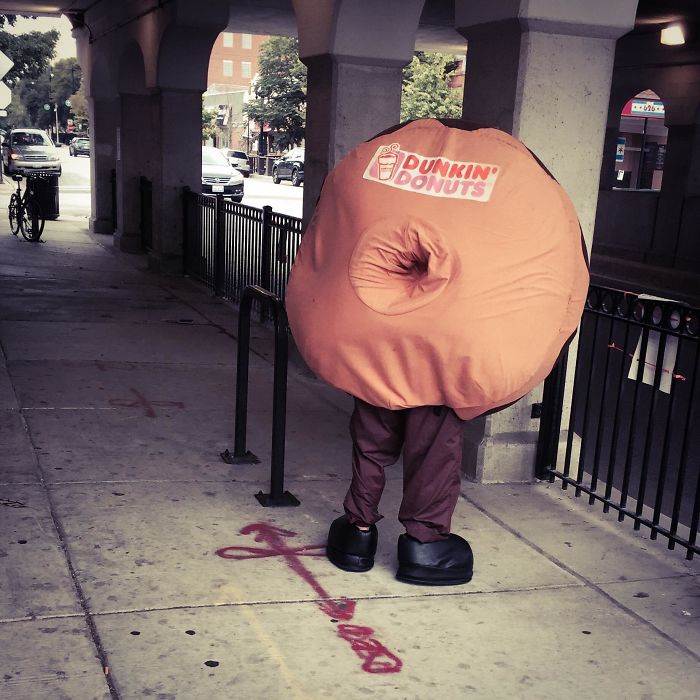The Backside Of This Donut Costume. 