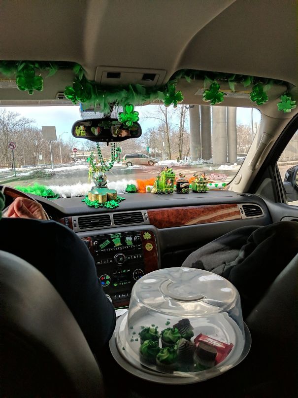 Starting My St Patrick's Day In This Uber