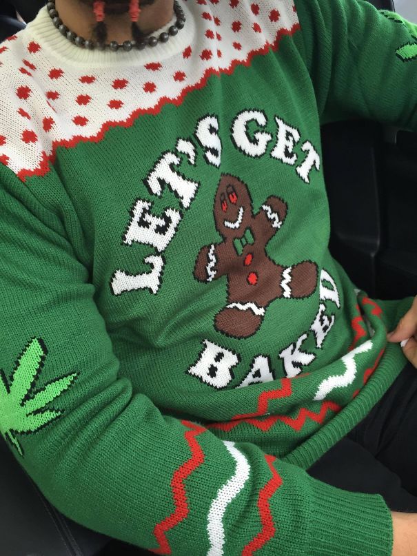 Asked My Uber Driver For A Picture Of His Christmas Sweater This Afternoon
