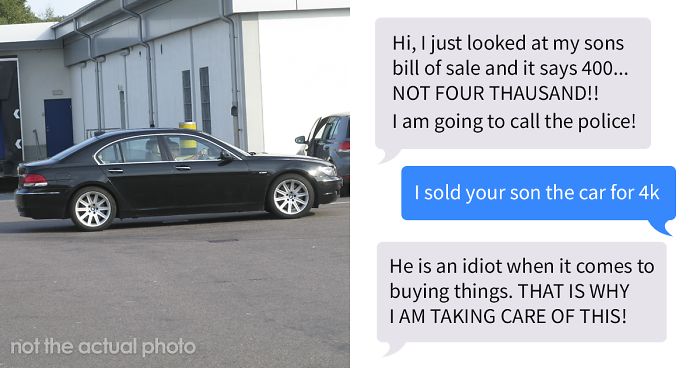 21 Year-Old Son Buys Car, Mom Contacts Seller To Return Money