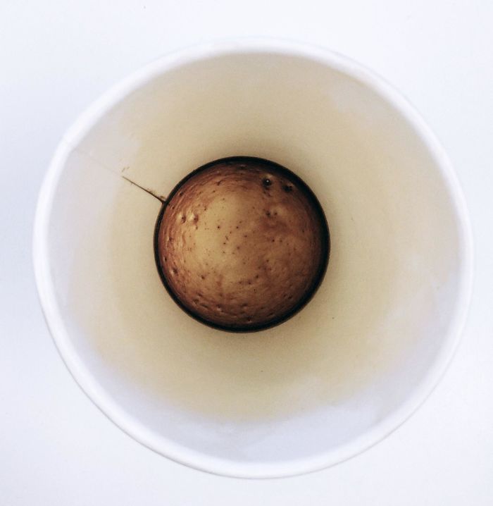 My Finished Cup Of Coffee Looks Like The Moon