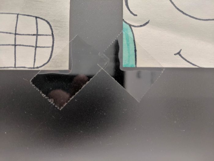 Scotch Tape Makes Frosted Glass Clear