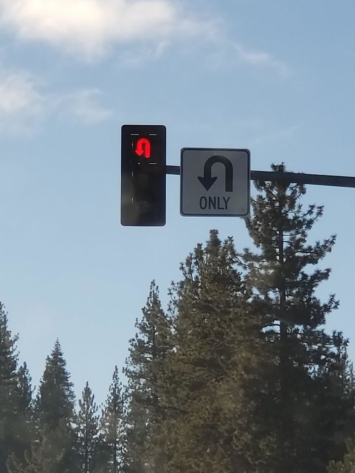 First Time Seeing A U-Turn Light
