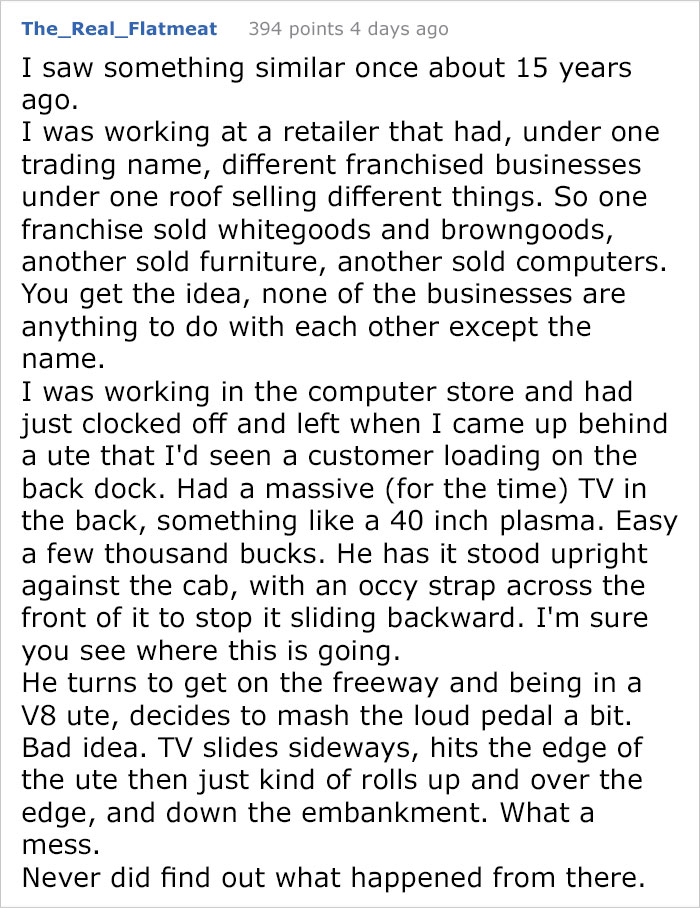 Angry Customer Demands To Tie Up His Fridge With T.V Cable, Sears Employee Lets Physics Teach Him A Lesson Angry Customer Demands To Tie Up His Fridge With T.V Cable, Sears Employee Lets Physics Teach Him A Lesson