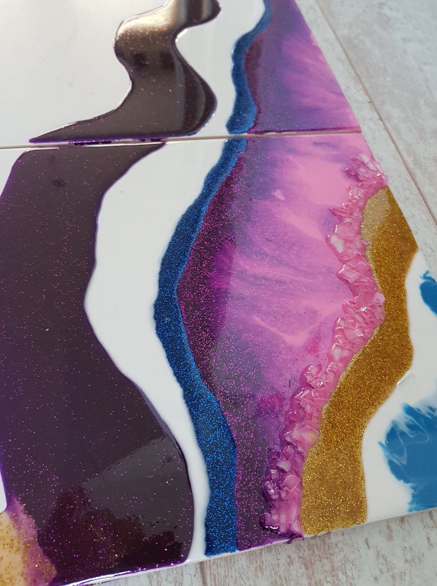 I Created A “Galaxy Shower” By Painting My Plain Bathroom Tiles I Created A “Galaxy Shower” By Painting My Plain Bathroom Tiles