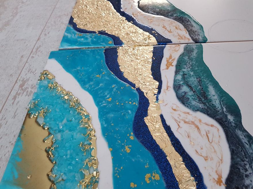 I Created A “Galaxy Shower” By Painting My Plain Bathroom Tiles I Created A “Galaxy Shower” By Painting My Plain Bathroom Tiles