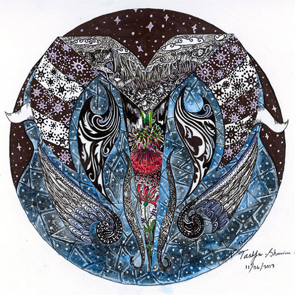 This Artist Drew 15 Detailed Ink Pen Illustrations Inside Small Circles This Artist Drew 15 Detailed Ink Pen Illustrations Inside Small Circles