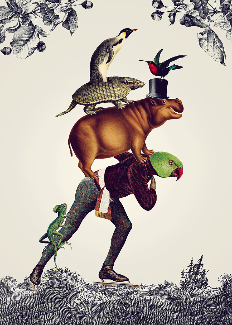 Surreal World And Unexpected Encounters In Poetic Collages Of Katarzyna & Marcin Owczarek Surreal World And Unexpected Encounters In Poetic Collages Of Katarzyna & Marcin Owczarek