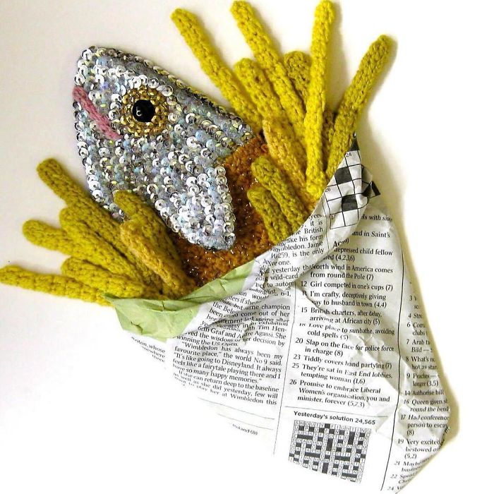 This Artist Crochets Sea Food So Well You Can Almost Taste It This Artist Crochets Sea Food So Well You Can Almost Taste It