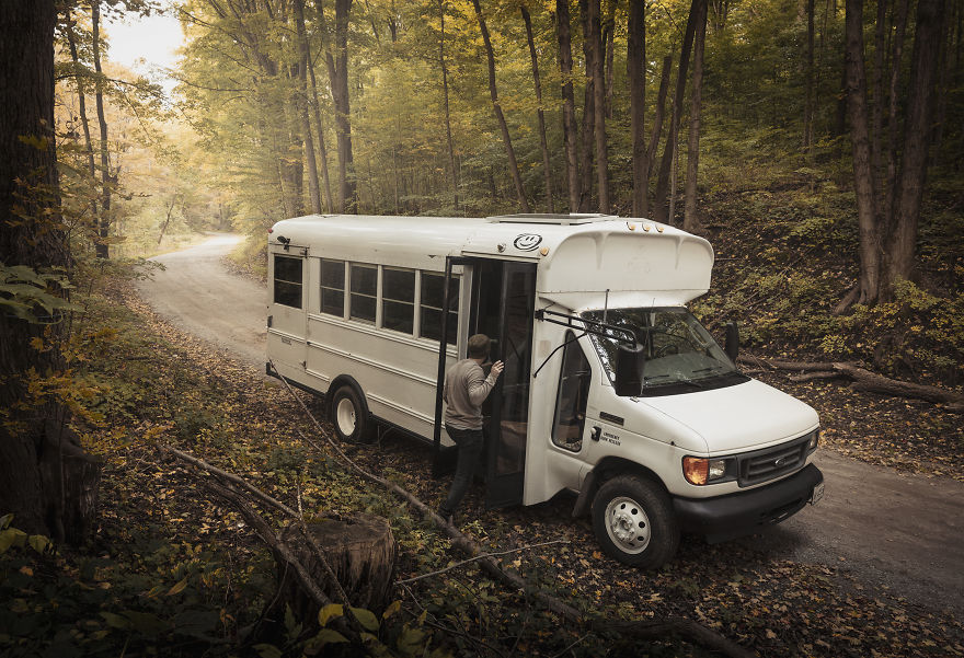 I Converted A Short Bus Into A Cozy Adventure Wagon