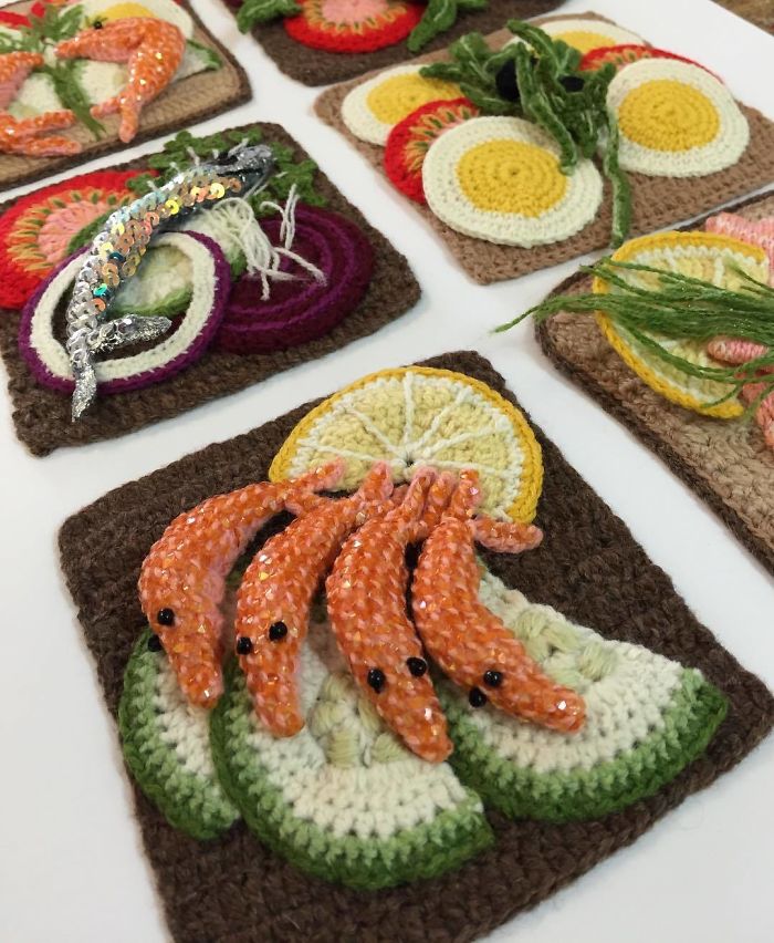 This Artist Crochets Sea Food So Well You Can Almost Taste It This Artist Crochets Sea Food So Well You Can Almost Taste It