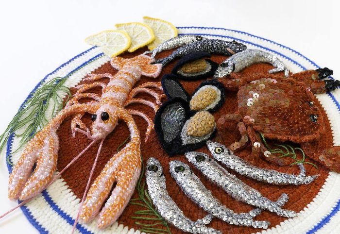 This Artist Crochets Sea Food So Well You Can Almost Taste It