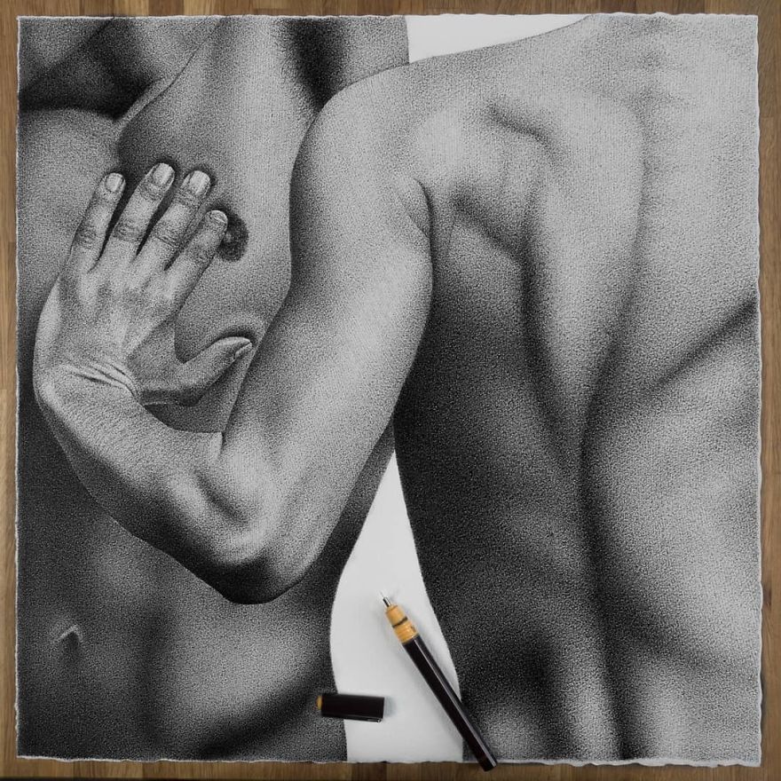 I Create Drawings Dot By Dot With A Pen And It Takes Hundreds Of Hours I Create Drawings Dot By Dot With A Pen And It Takes Hundreds Of Hours