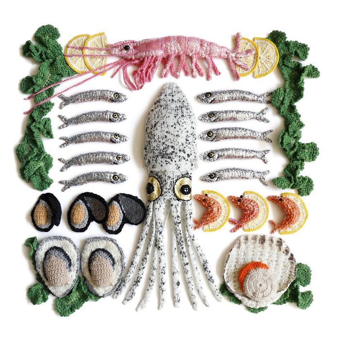 This Artist Crochets Sea Food So Well You Can Almost Taste It