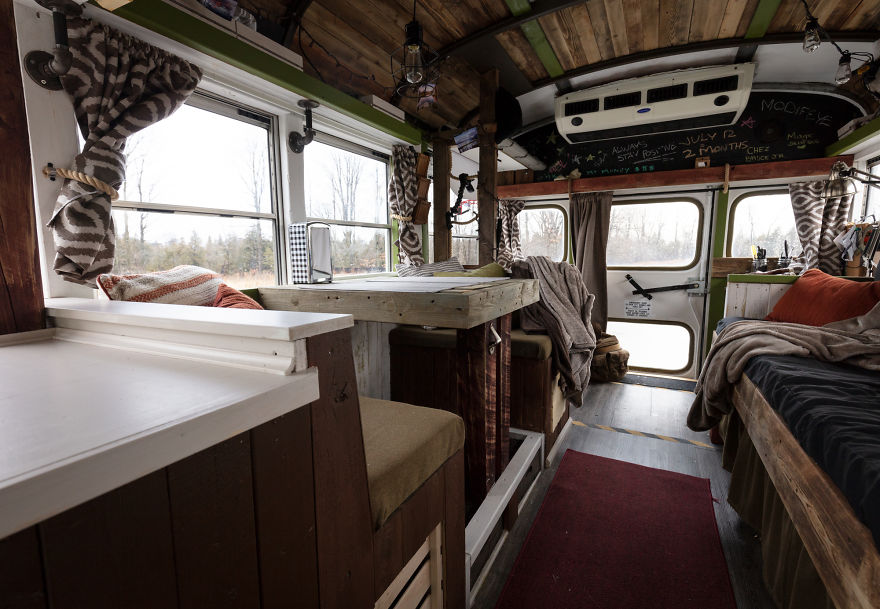 I Converted A Short Bus Into A Cozy Adventure Wagon