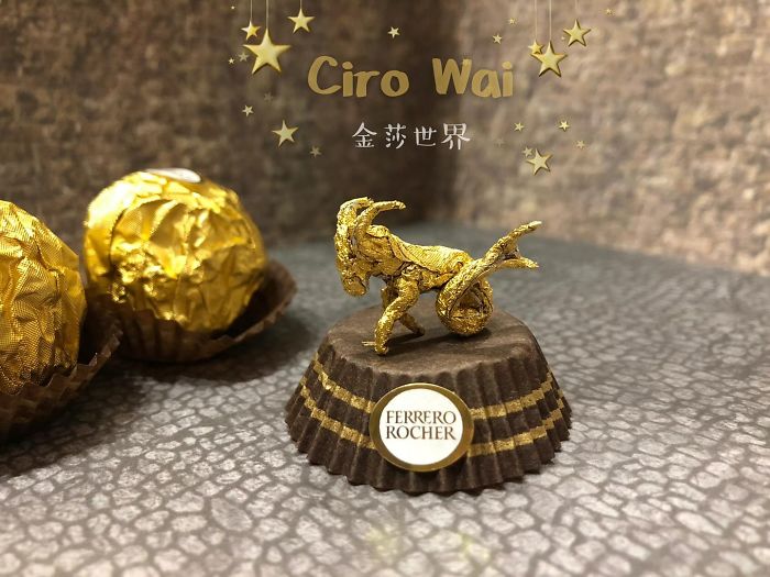 Chinese Makes Incredible Sculptures With Ferrero Rocher's Packaging