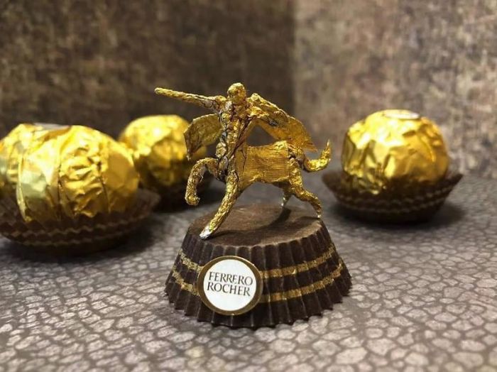 Chinese Makes Incredible Sculptures With Ferrero Rocher's Packaging