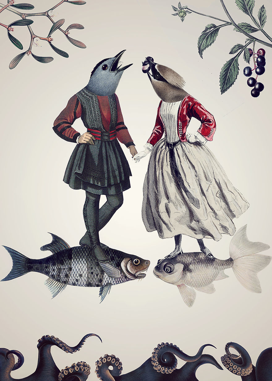 Surreal World And Unexpected Encounters In Poetic Collages Of Katarzyna & Marcin Owczarek