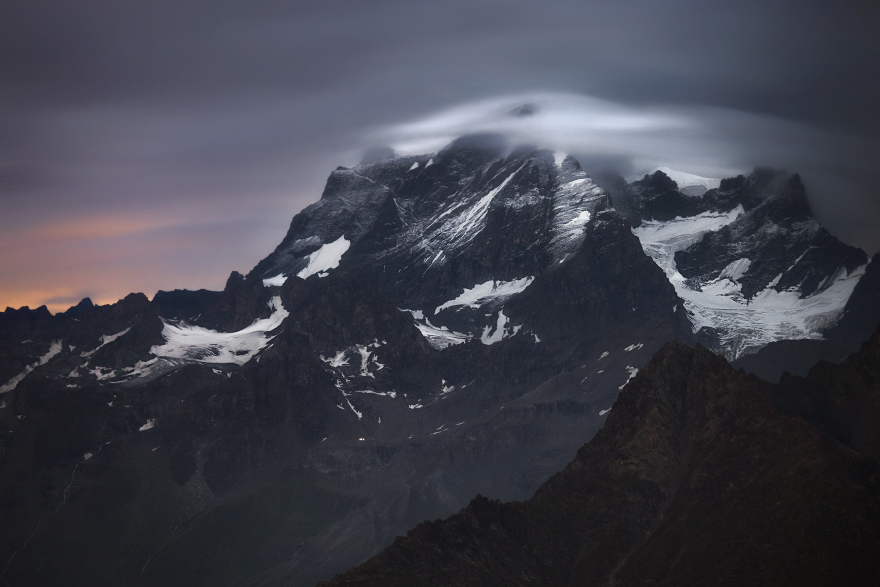 Grand Combin At Night