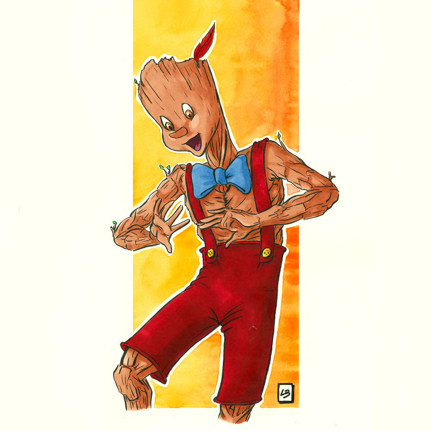 I Illustrated What Would Happen If Famous Cartoon Characters Fused Together, And Here's The Result (10 Pics)