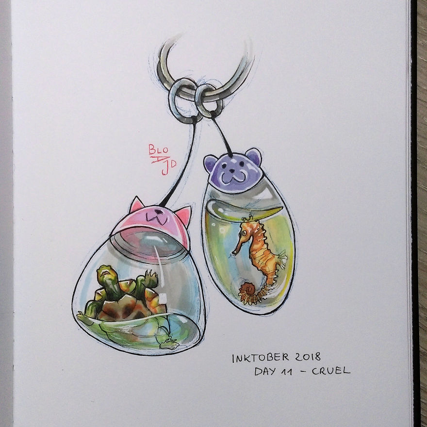 I Dedicated The Whole Inktober To Animal Suffering